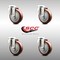 Service Caster 4 Inch 316SS Maroon Polyurethane Wheel Swivel Bolt Hole Caster Set SCC SCC-SS316BH20S414-PPUB-MRN-4 - alternate 3